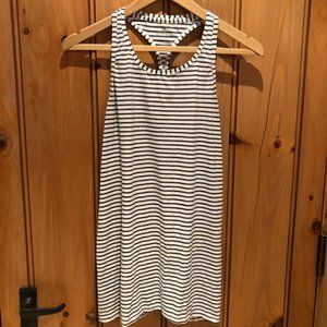 Athleta High Neck Stripe Chi Tank